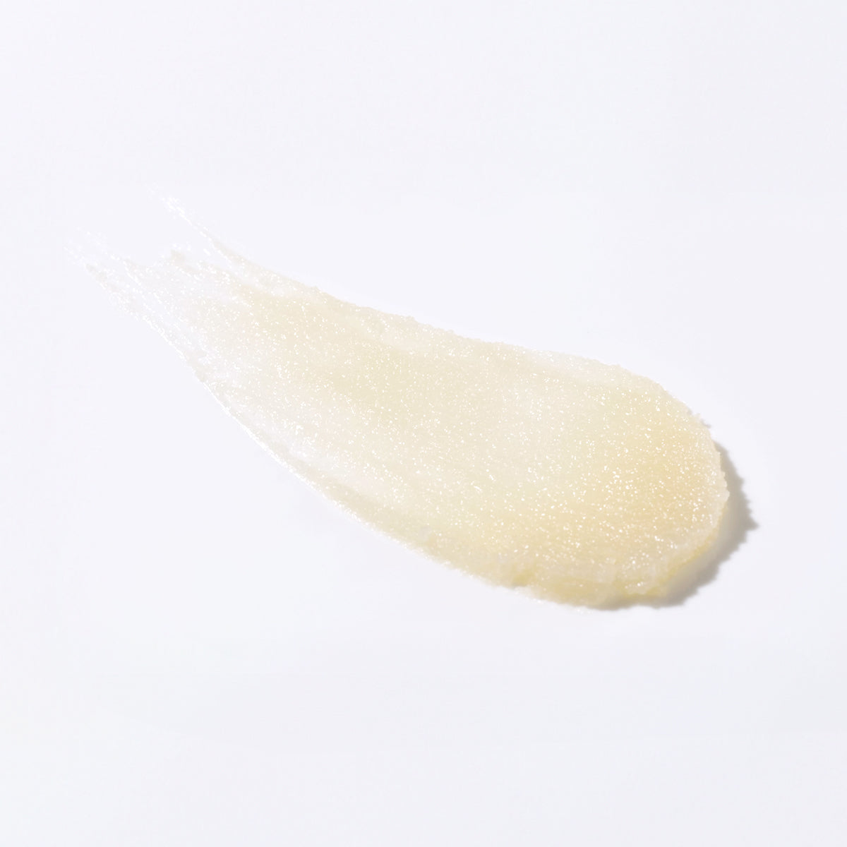 A single green leaf against a white background.