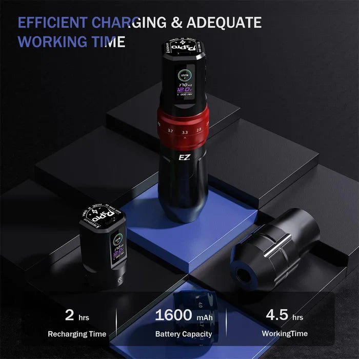 EZ P3 Pro Adjustable Stroke Wireless Battery Tattoo Pen Machine - Mad Rabbit Tattoo