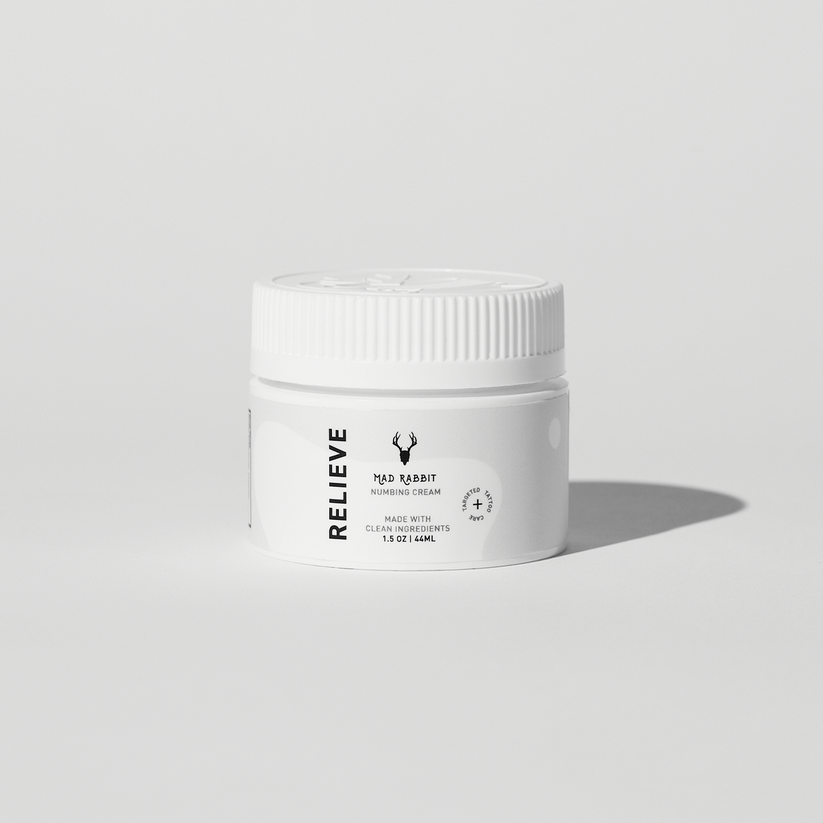 RELIEVE Numbing Cream Mad Rabbit Tattoo PreCare & Pain Relief